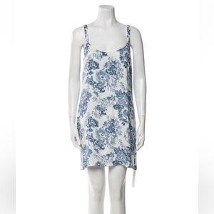 Reformation Puglia Blue and White Floral mini Dress size 4